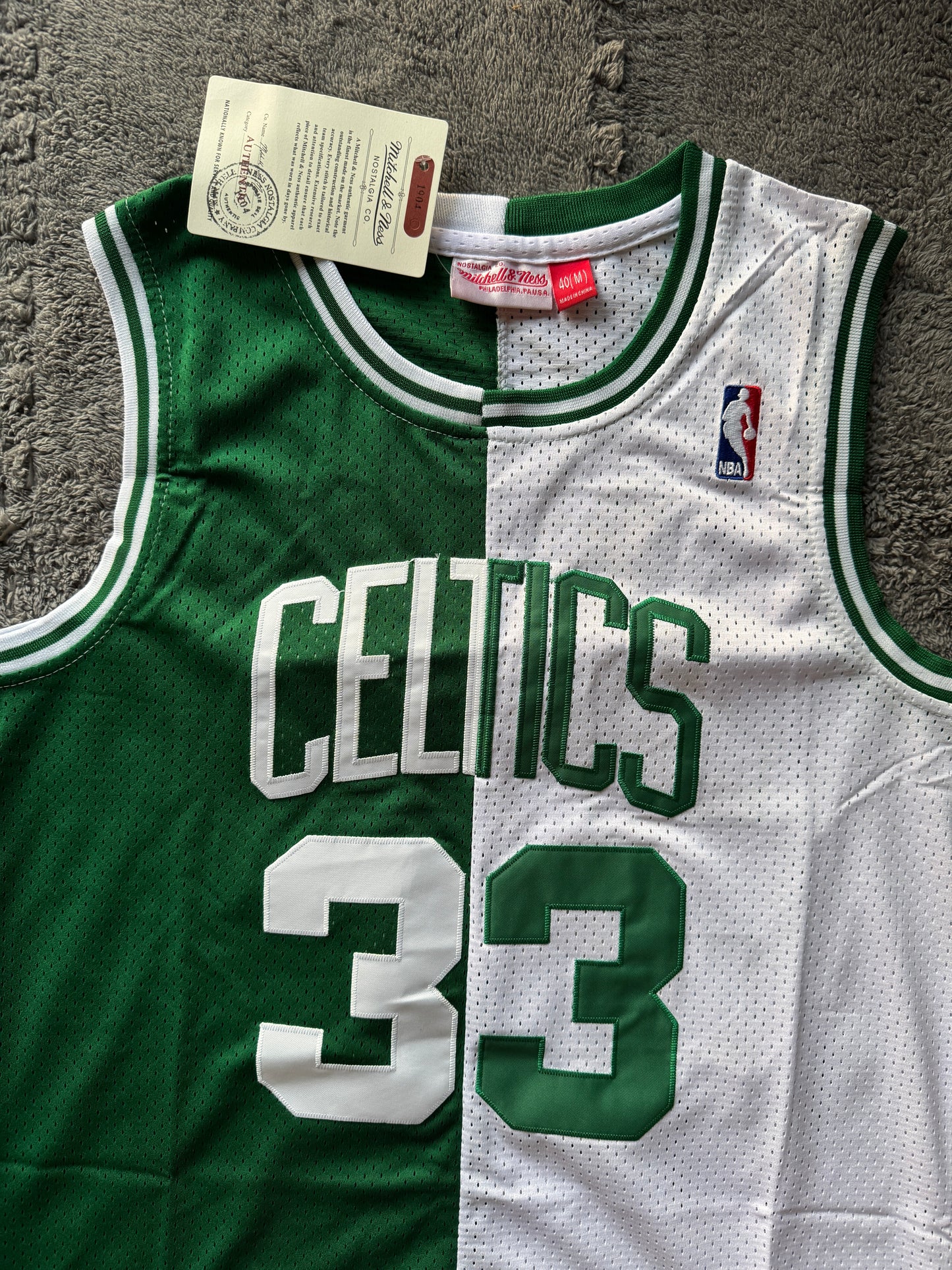 Celtics Bird basketball jersey