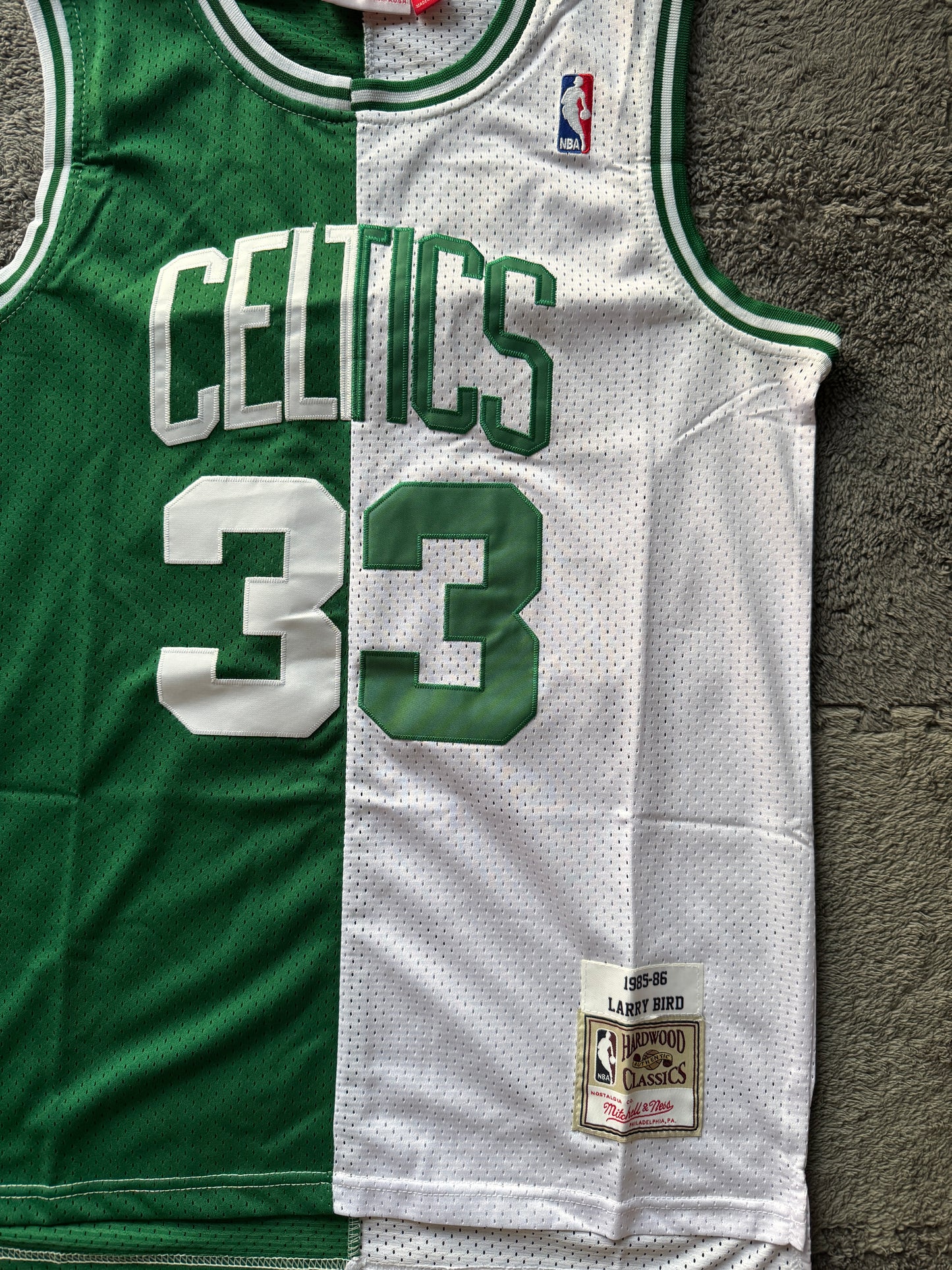 Celtics Bird basketball jersey